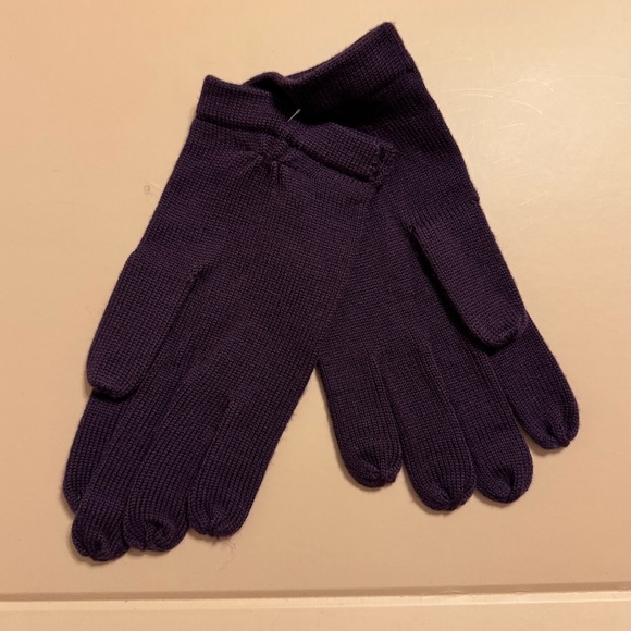 Lafayette 148 NY Wool Purple Gloves - Picture 4 of 8
